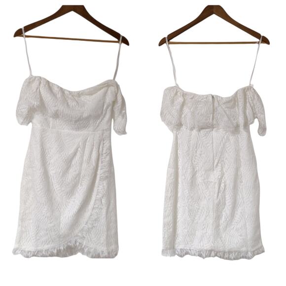 Lulus Olia White Lace Strapless Tulip Mini Dress, Small - Picture 5 of 6